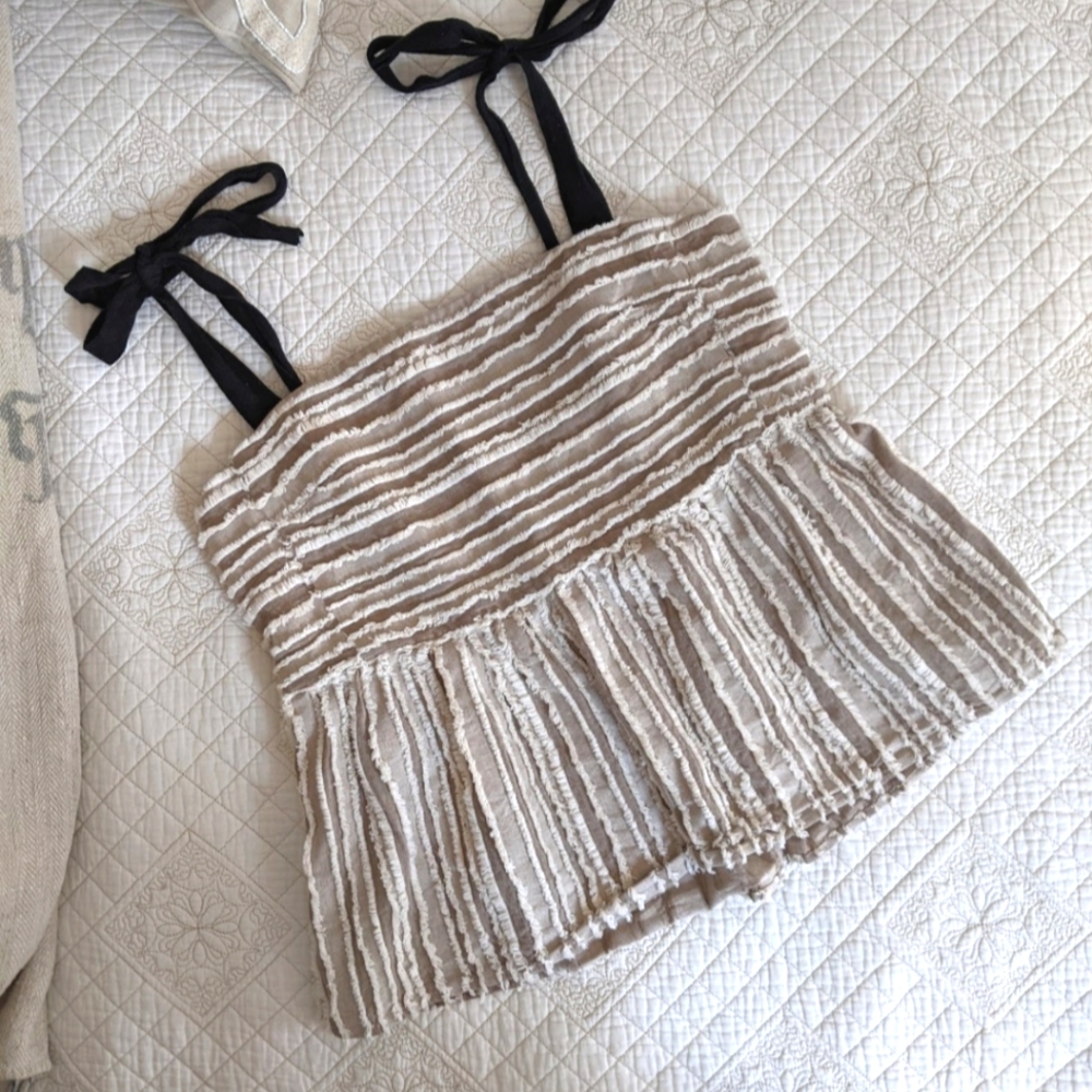 Maeve Anthropologie Solei frayed tank